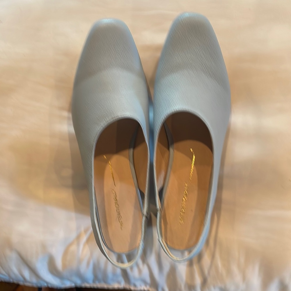 Platform sling back 3 inch heals